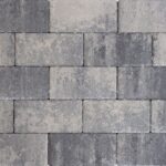 Betontegel 20x30x6 Grijs/Zwart met facet