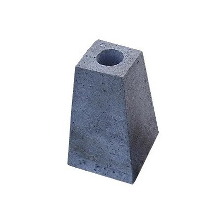 Betonpoer Grijs 40cm hoog  (met gat)