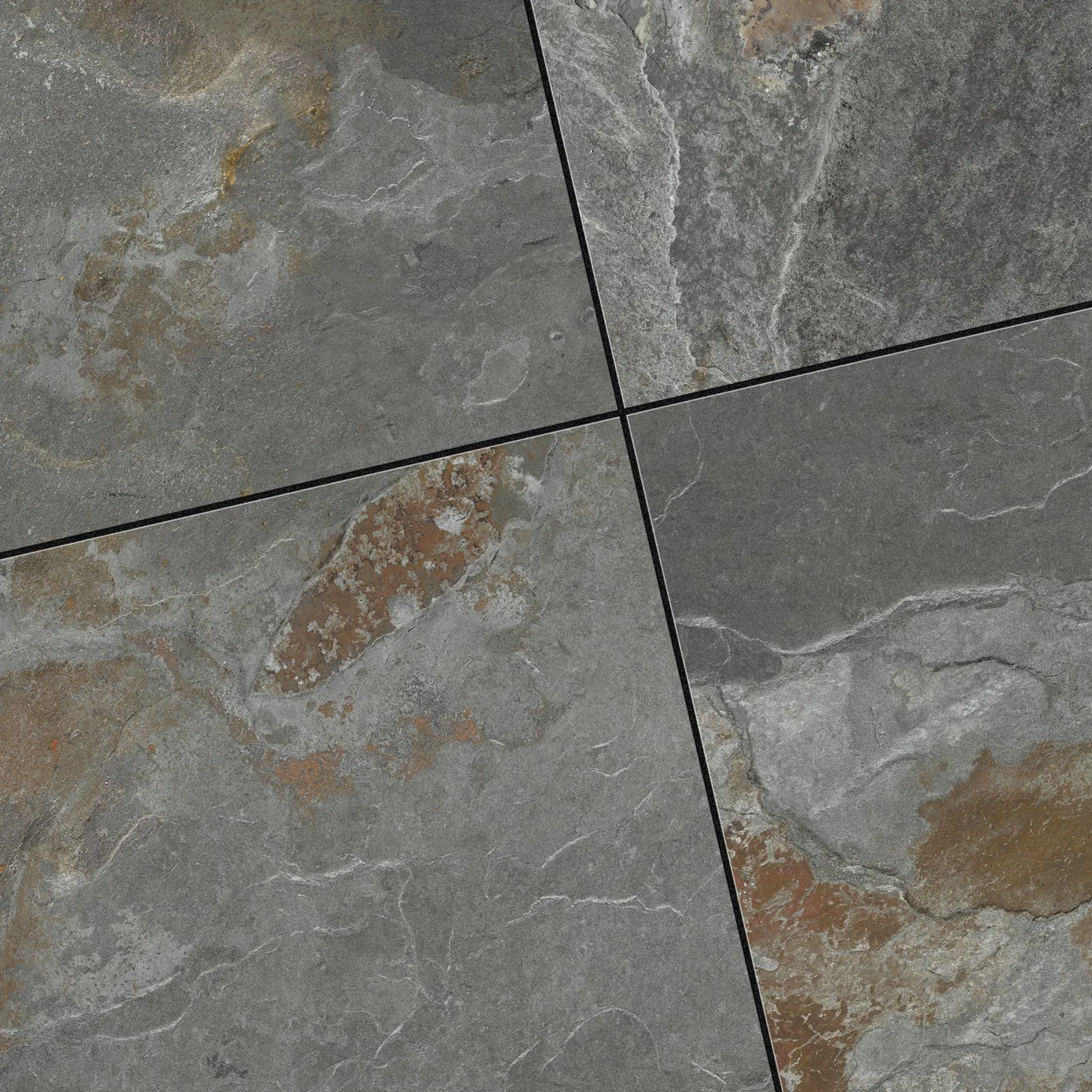 Varese antraciet 40x80x3 Keramische tegel Varese Antraciet 60x60x3 - Afbeelding 1